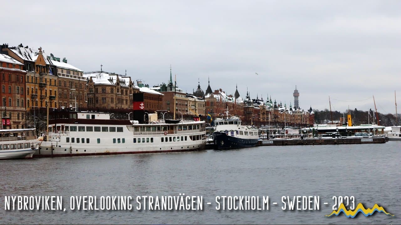 Relaxing City Sounds: Nybroviken, overlooking Strandvägen - Stockholm - Sound Of Sweden #citysounds