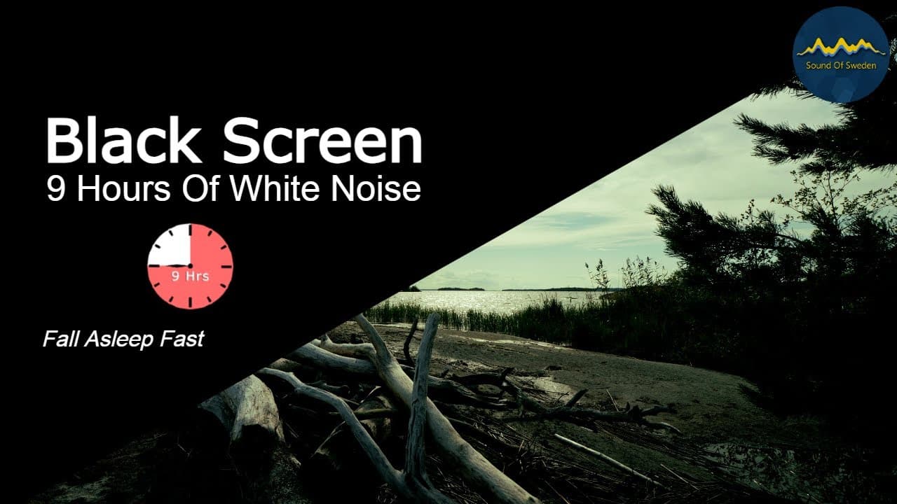 Black Screen White Noise: 9 Hours of Wind on Sweden’s Lake Vänern - Sleep Sounds