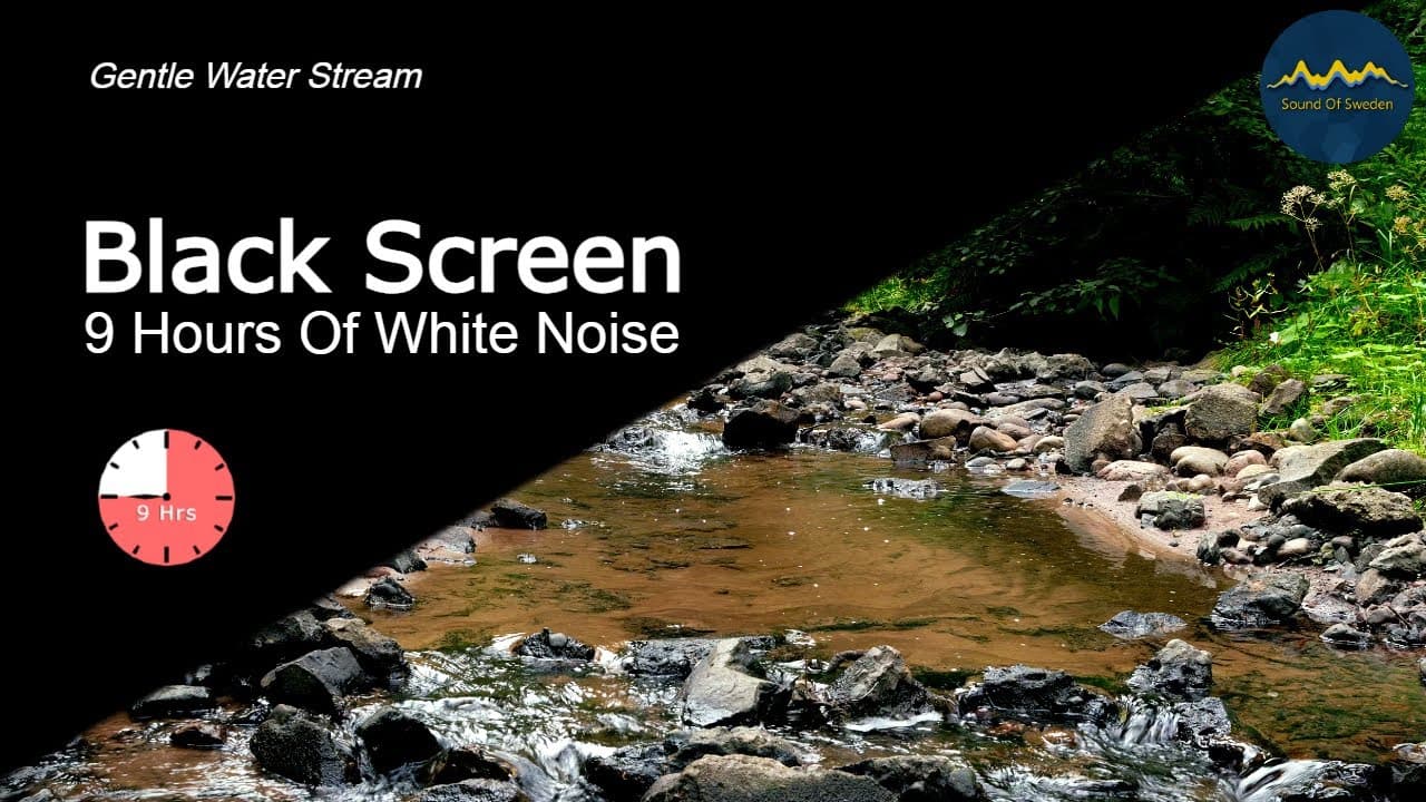 White Noise Black Screen: Gentle Stream Sounds from Solvarboravinen, Sweden