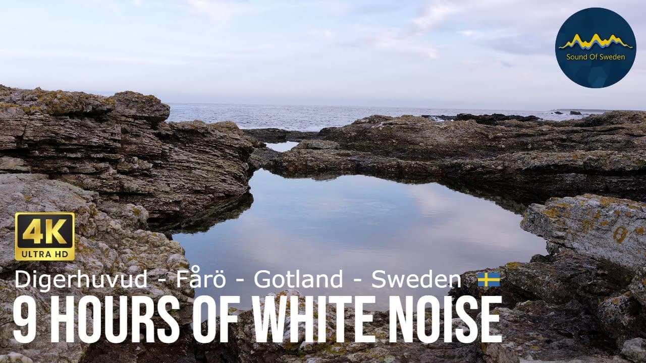 9 hours Sound for Sleeping - Natural White Noise from Sweden: Digerhuvud - Gotland