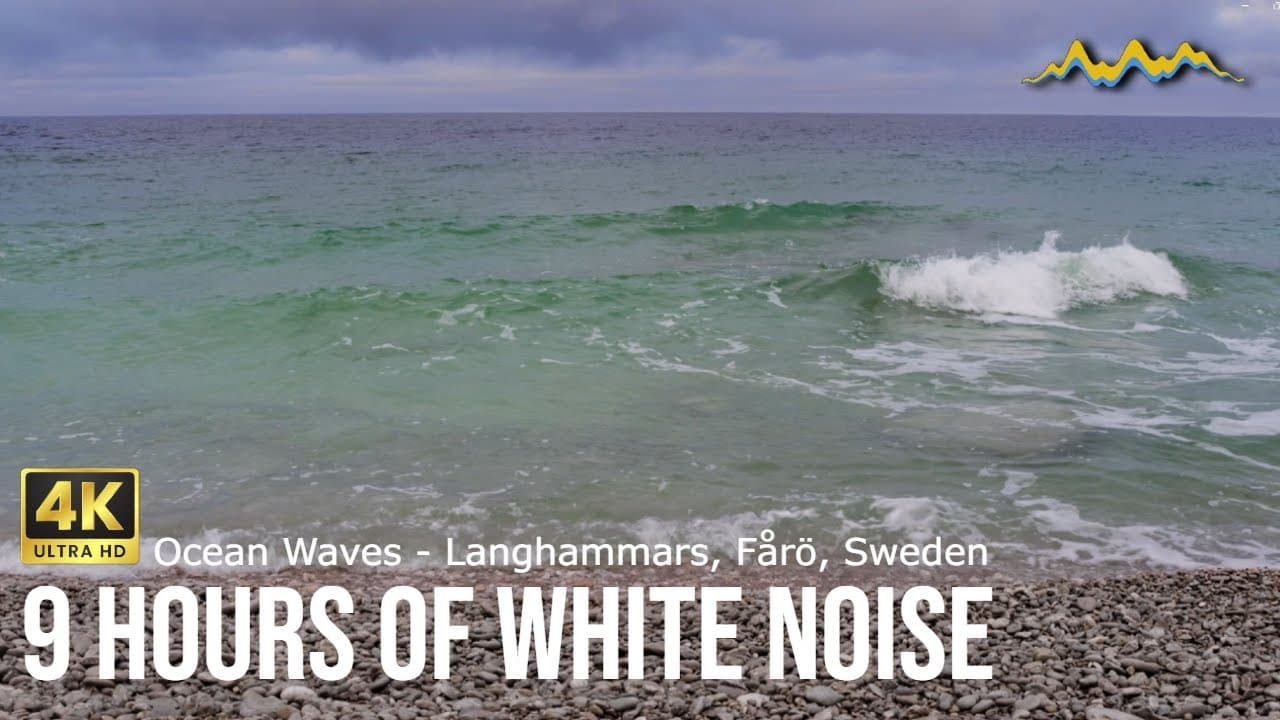 Ocean Waves at Langhammars, Fårö, Gotland - sound of sweden - 9 Hours Relaxing waves
