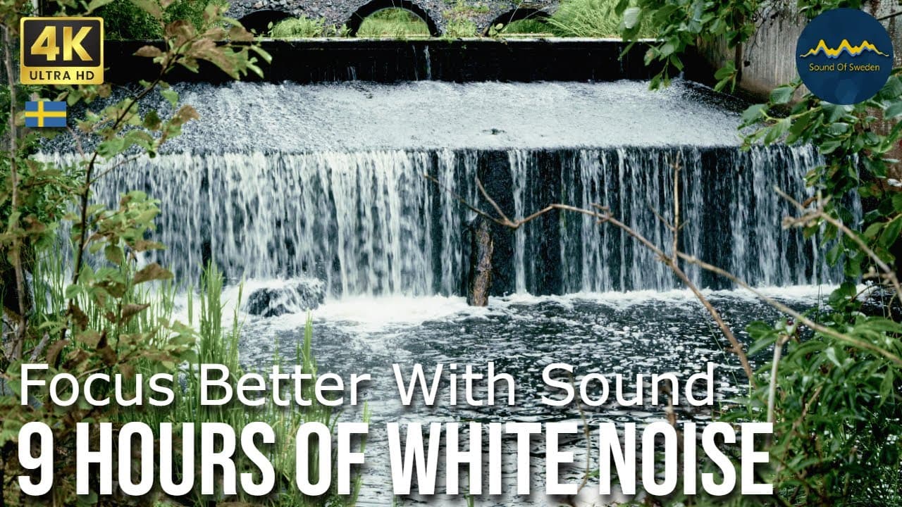 9 Hours Nature Sounds for Focus and Concentration, Ornäs Waterfall