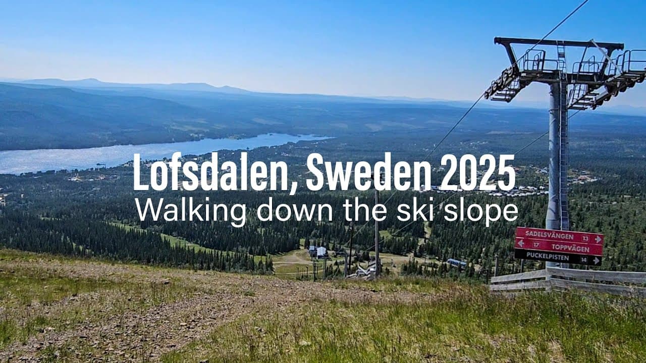 Lofsdalen  - Ski Slope Summer in Lofsdalen - walking video