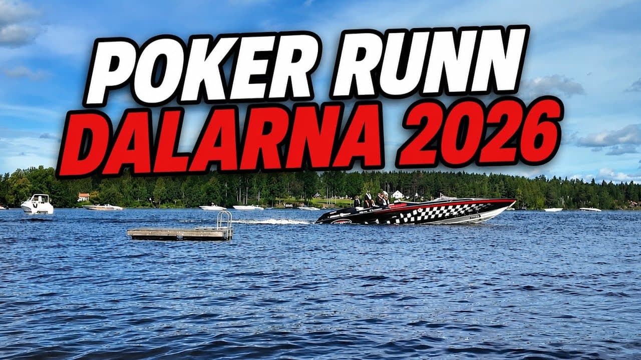 Poker Runn Dalarna 2026 – Powerboats Arriving at Borlänge Boat Club